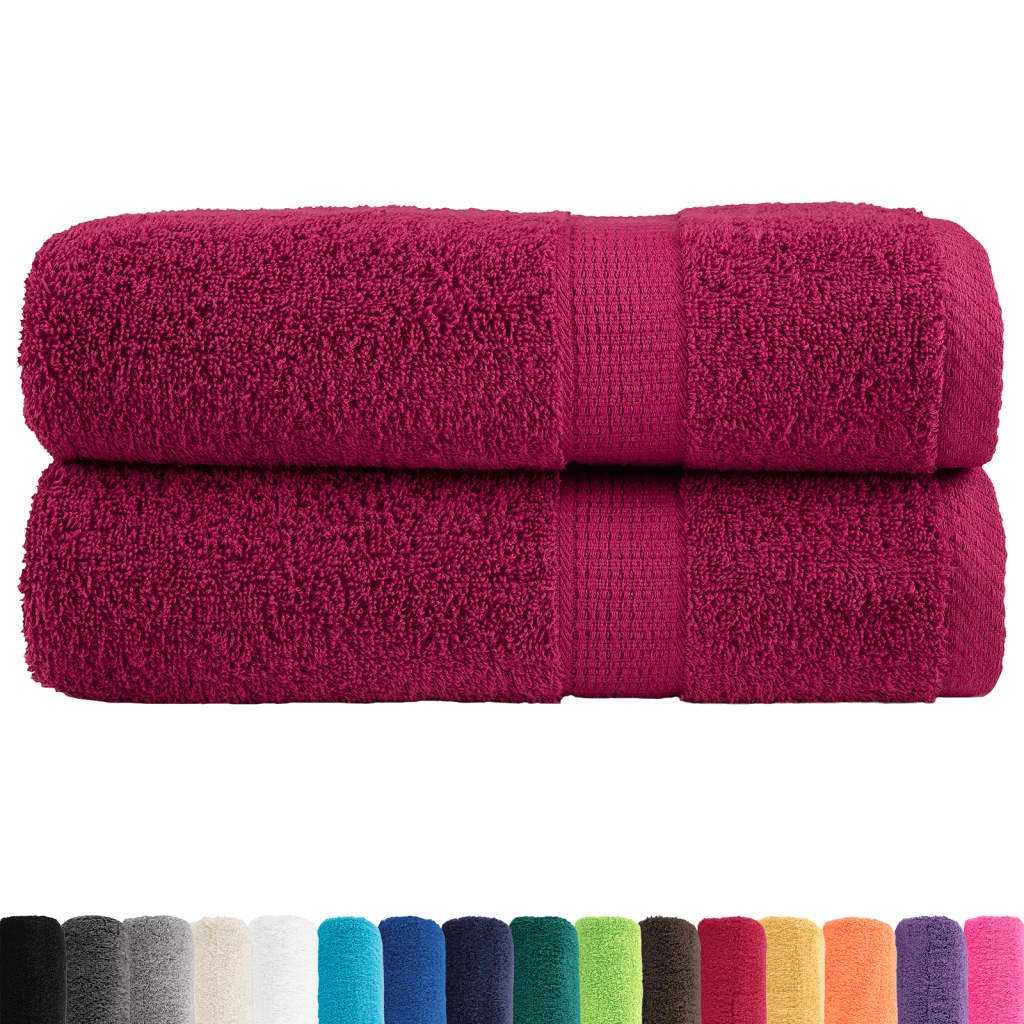 Premium Handtücher SOLUND 2 Stk. Bordeaux 50x100 cm 600 g/m²