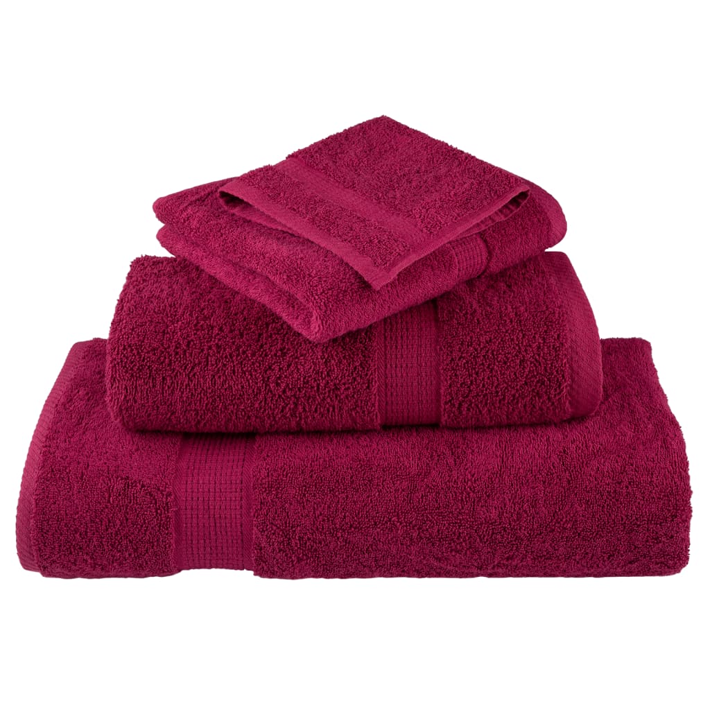 Premium Handtücher SOLUND 2 Stk. Bordeaux 50x100 cm 600 g/m²