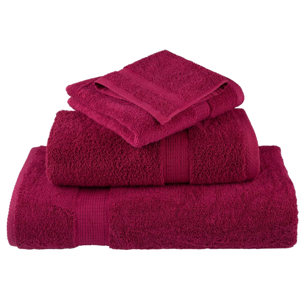 Premium Handtücher SOLUND 4 Stk. Bordeaux 50x100 cm 600 g/m²