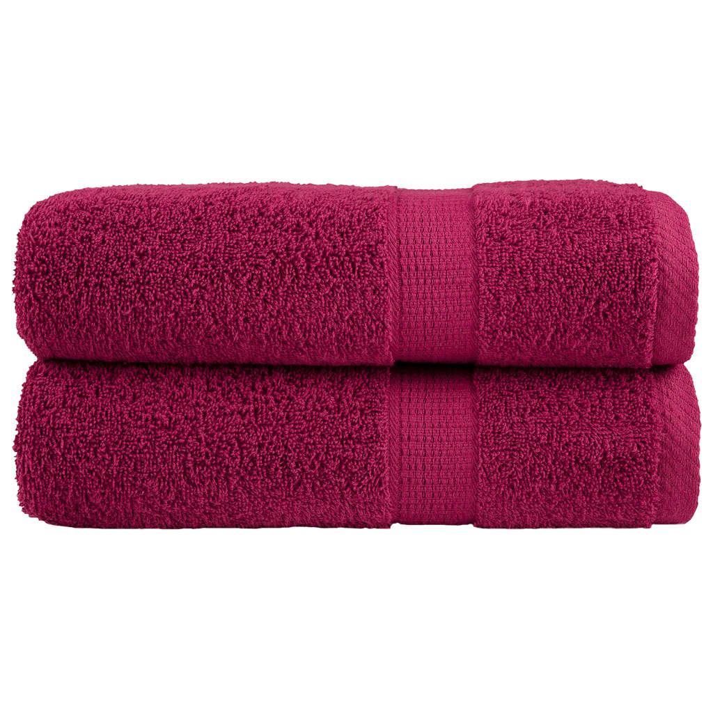Premium Duschtücher SOLUND 2 Stk. Bordeaux 70x140 cm 600 g/qm