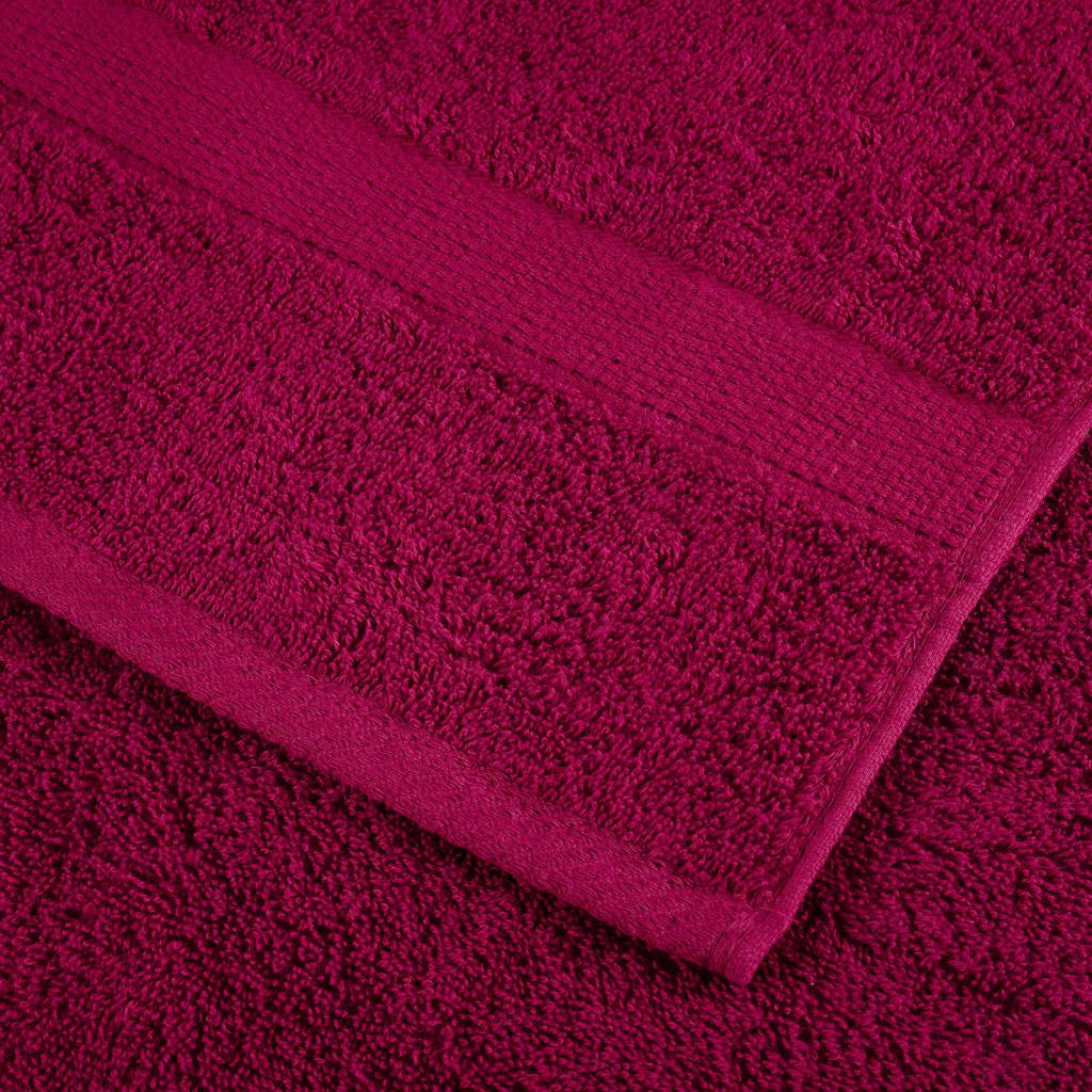 Serviettes de sauna premium SOLUND 4 pièces Bordeaux 80x200 cm 600 g/m²