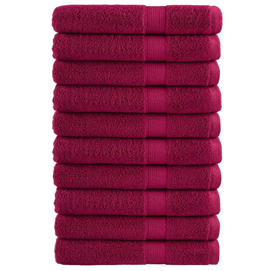 Premium Sauna Towels SOLUND 10 pcs. Bordeaux 80x200 cm 600 g/m²