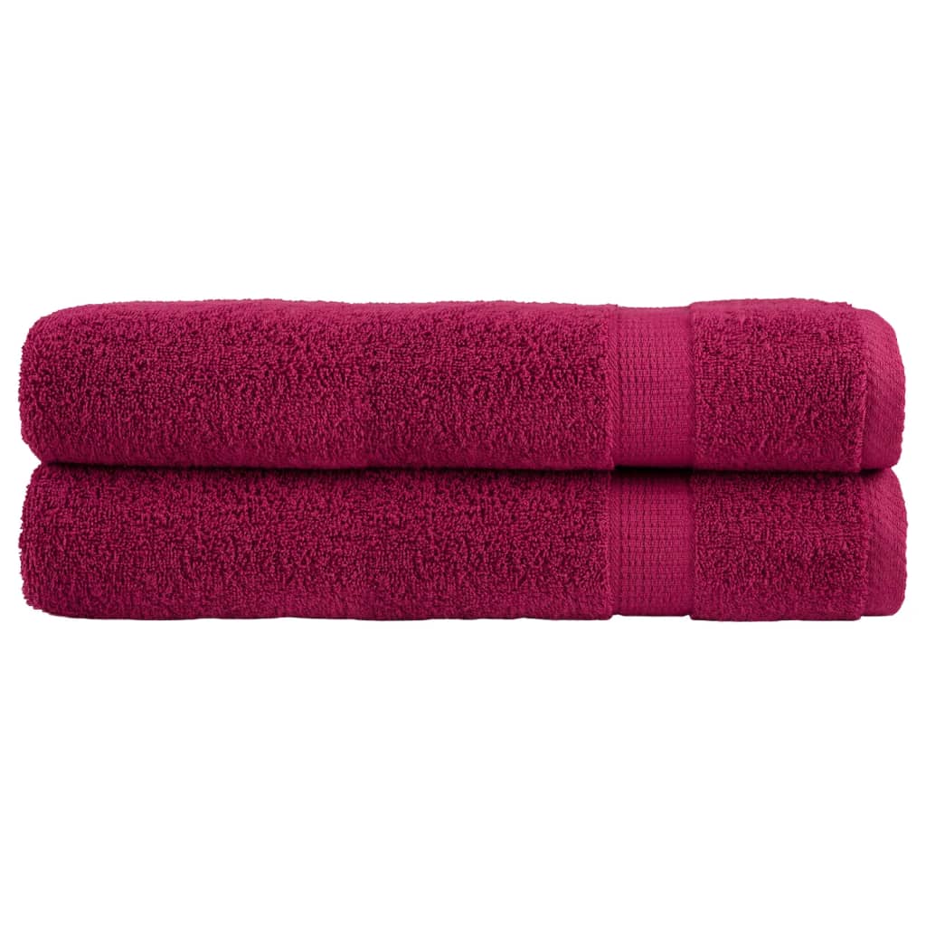 Premium Handtücher SOLUND 2 Stk. Bordeaux 100x200 cm 600 g/m²