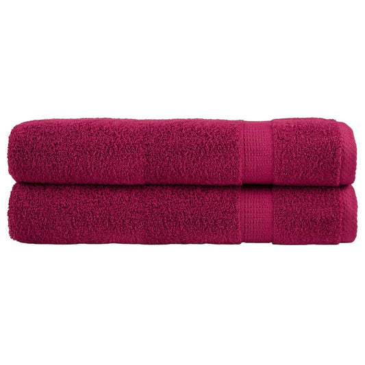 Premium Handtücher SOLUND 2 Stk. Bordeaux 100x200 cm 600 g/m²
