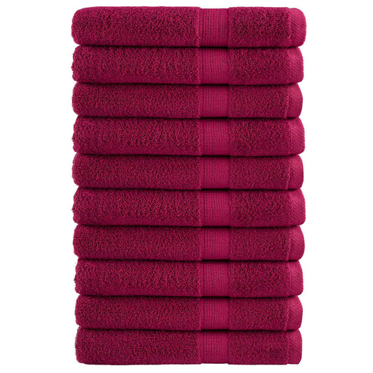 Premium Towels SOLUND 10 pcs. Bordeaux 100x200 cm 600 g/m²