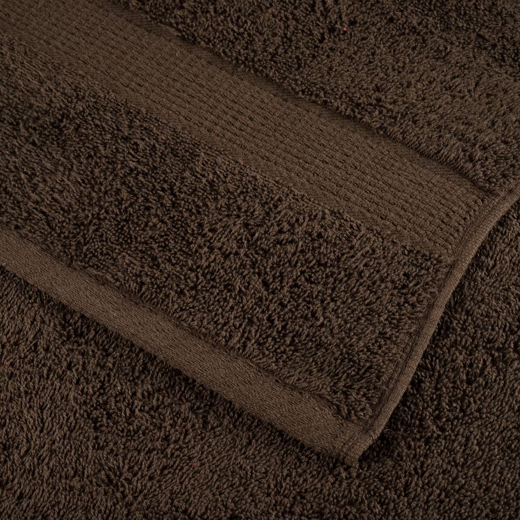 Serviettes de toilette Premium SOLUND 4 p. Marron 30x30 cm 600 g/m²