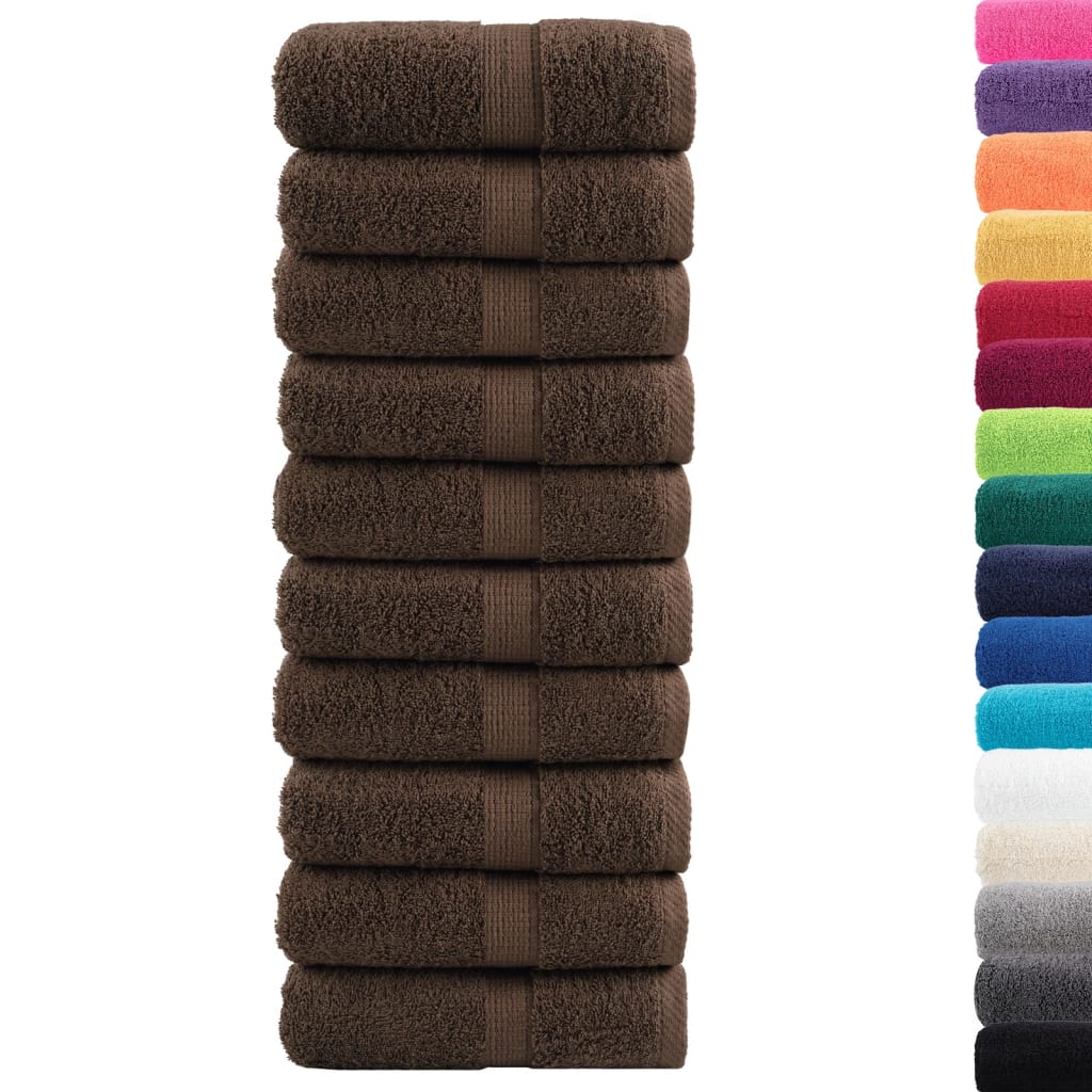 Serviettes invités premium SOLUND 10 pcs. Marron 30x50 cm 600 g/m²
