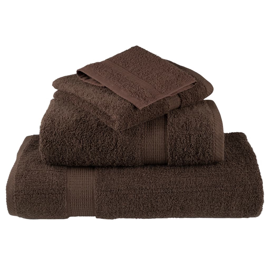 Premium Duschtücher SOLUND 2 Stk. Braun 70x140 cm 600 g/m²