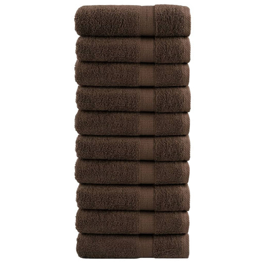 Premium Duschtücher SOLUND 10 Stk. Braun 70x140 cm 600 g/m²