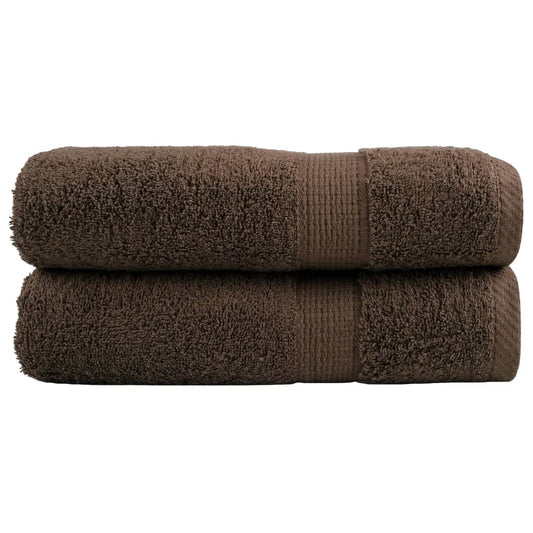 Premium Badetücher SOLUND 2 Stk. Braun 100x150 cm 600 g/m²
