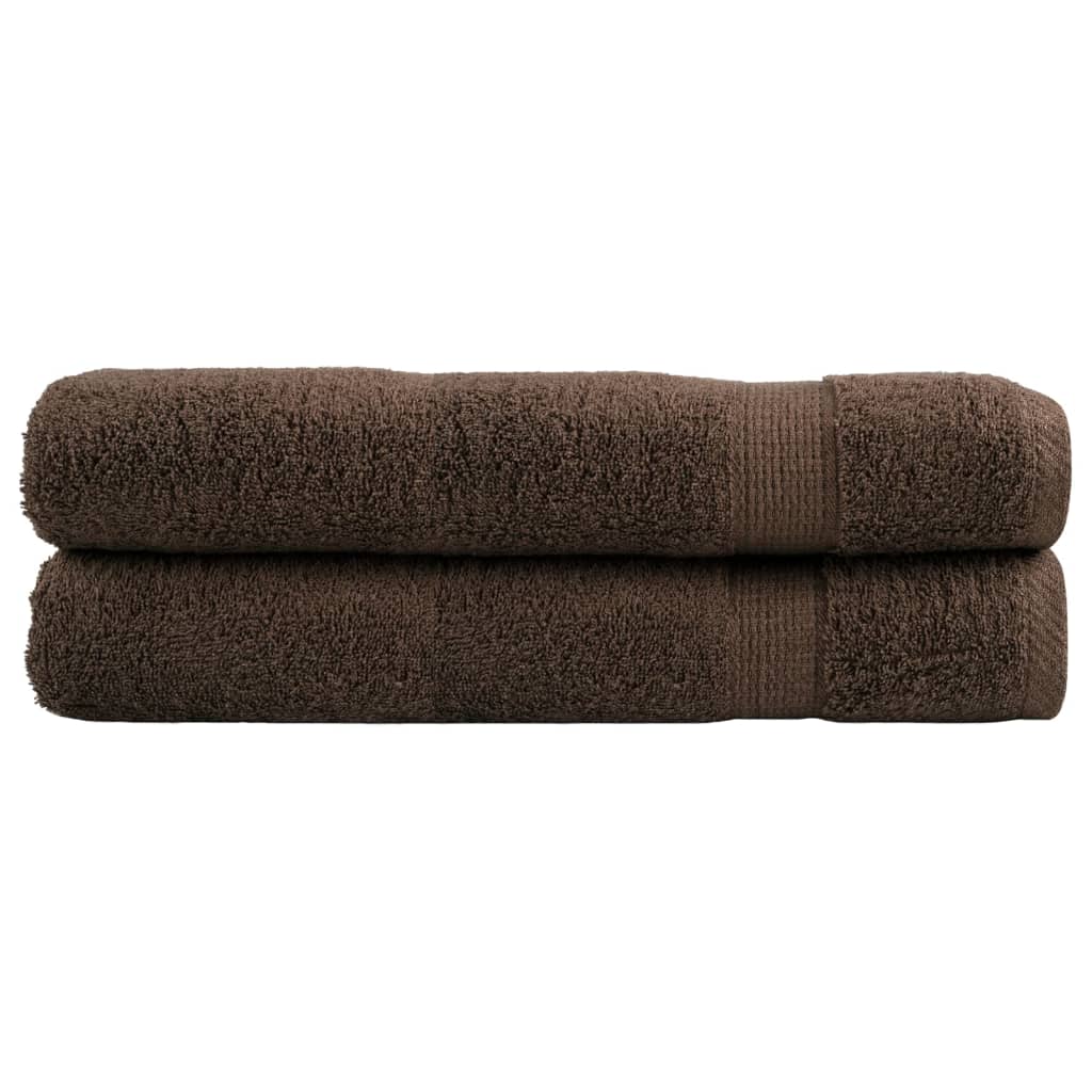 Serviettes de sauna premium SOLUND 2 pcs Marron 80x200 cm 600 g/m²
