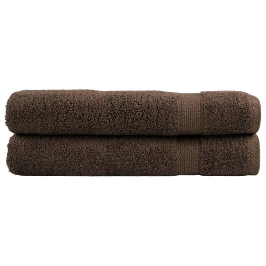 Premium Saunatücher SOLUND 2 Stk. Braun 80x200 cm 600 g/m²