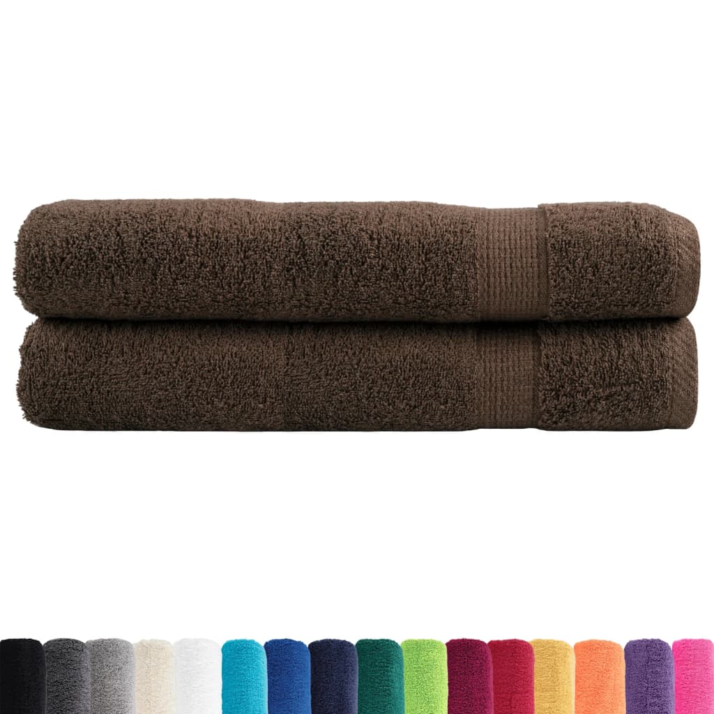 Serviettes de sauna premium SOLUND 2 pcs Marron 80x200 cm 600 g/m²