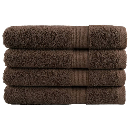 Premium Saunatücher SOLUND 4 Stk. Braun 80x200 cm 600 g/m²