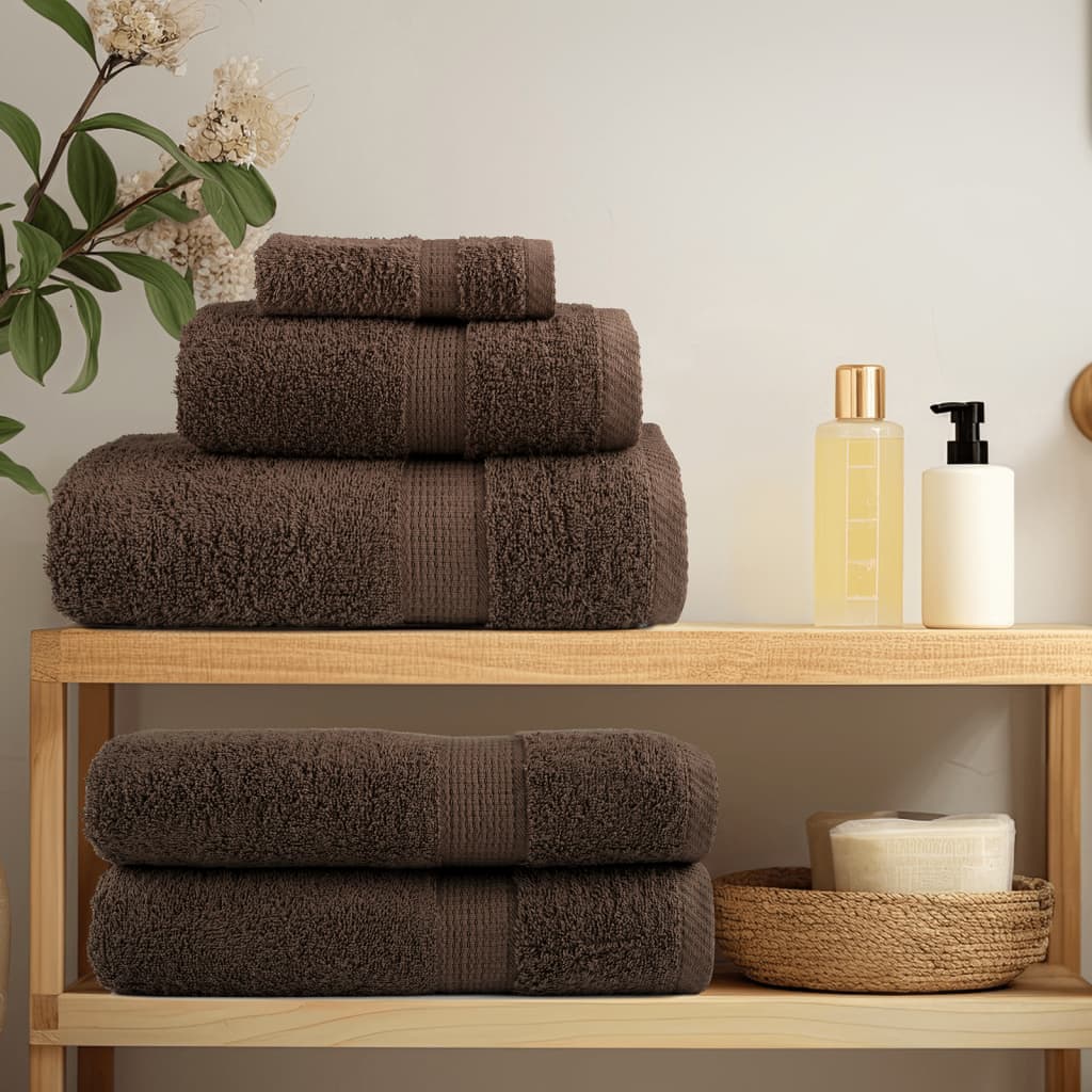 Serviettes de sauna premium SOLUND 4 pcs. Marron 80x200 cm 600 g/m²