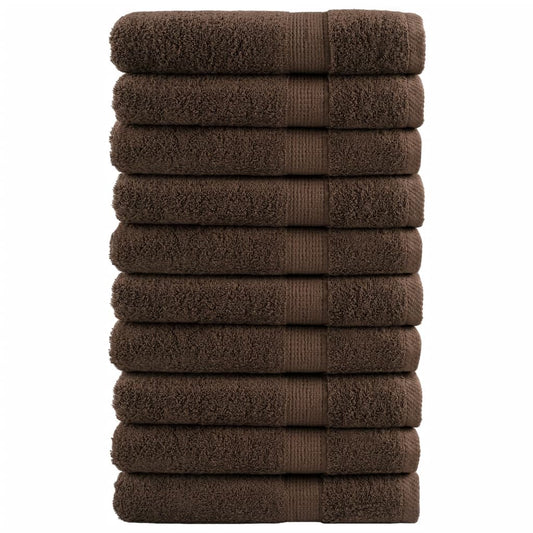 Premium Saunatücher SOLUND 10 Stk. Braun 80x200 cm 600 g/m²