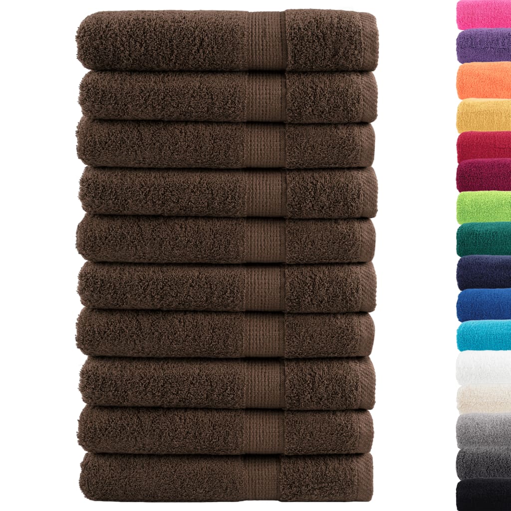 Serviettes Premium SOLUND 10 pièces Marron 100x200 cm 600 g/m²