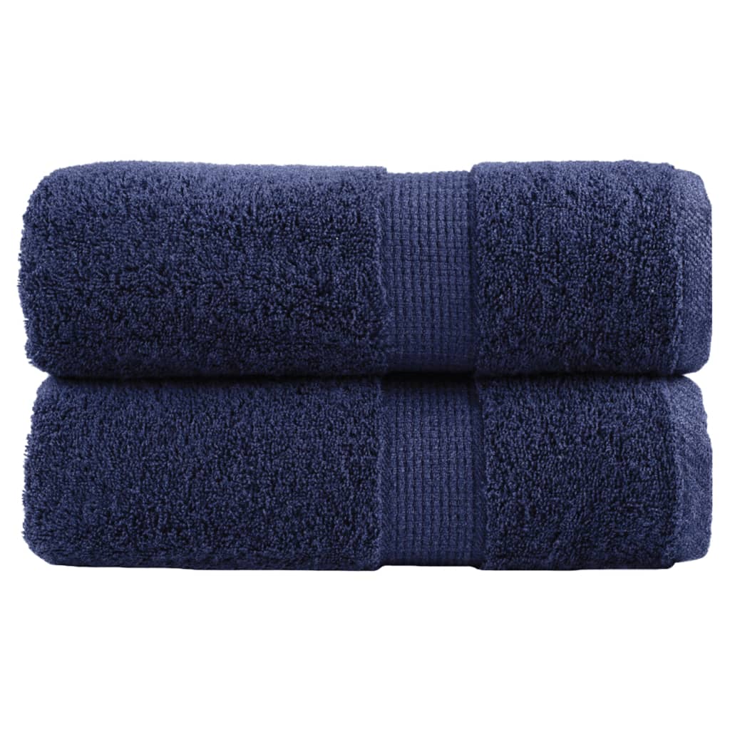 Serviettes de toilette Premium SOLUND 2 p. Bleu marine 30x30 cm 600 g/m²