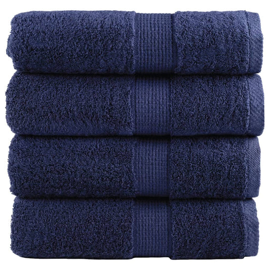 Premium Guest Towels SOLUND 4 pcs. Navy Blue 30x50 cm 600 gsm