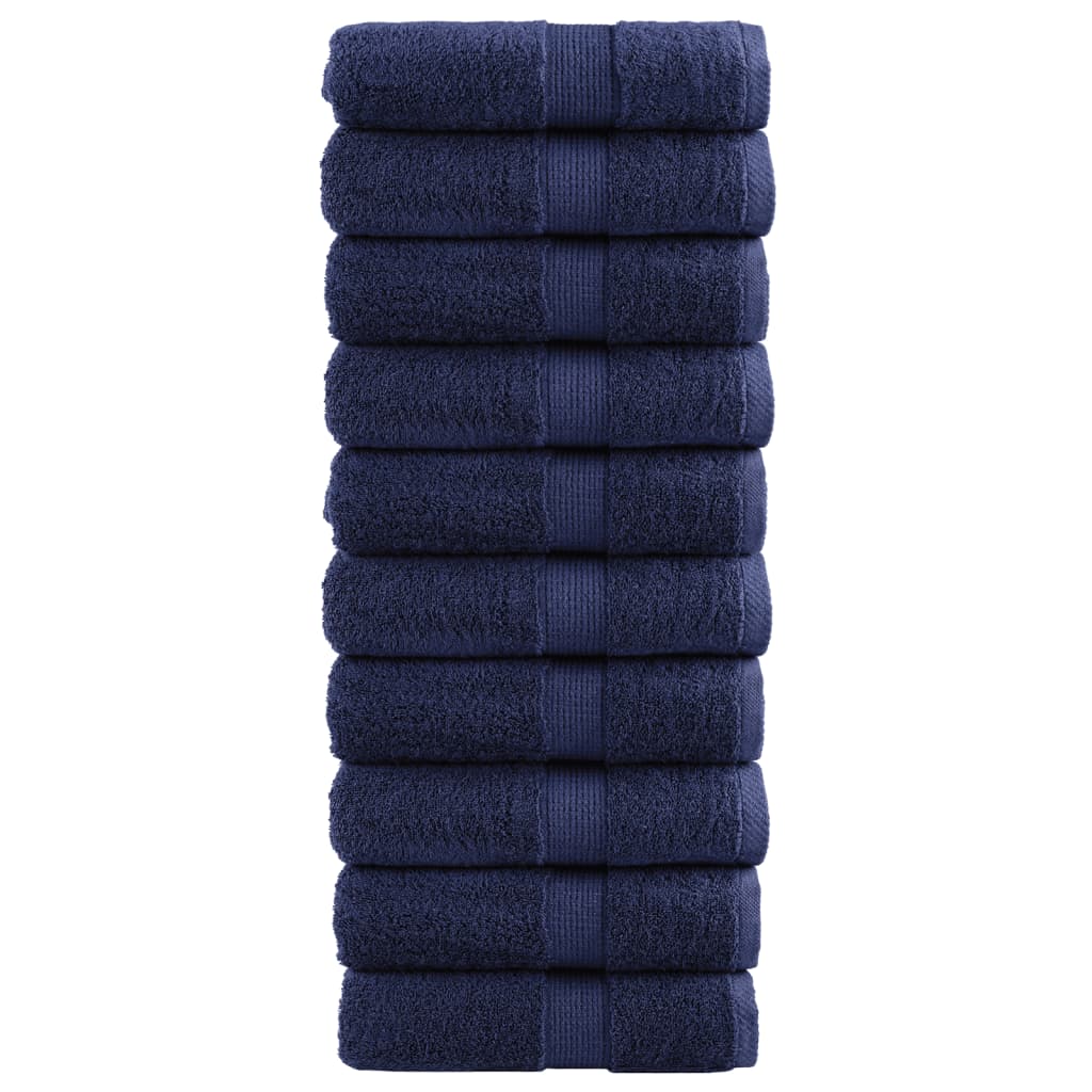 Serviettes d'invités premium SOLUND 10 pcs Bleu marine 30x50 cm 600 g/m²