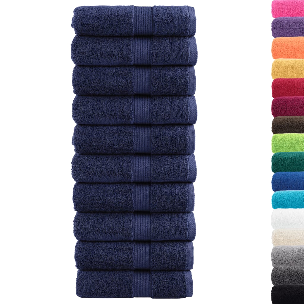 Serviettes d'invités premium SOLUND 10 pcs Bleu marine 30x50 cm 600 g/m²