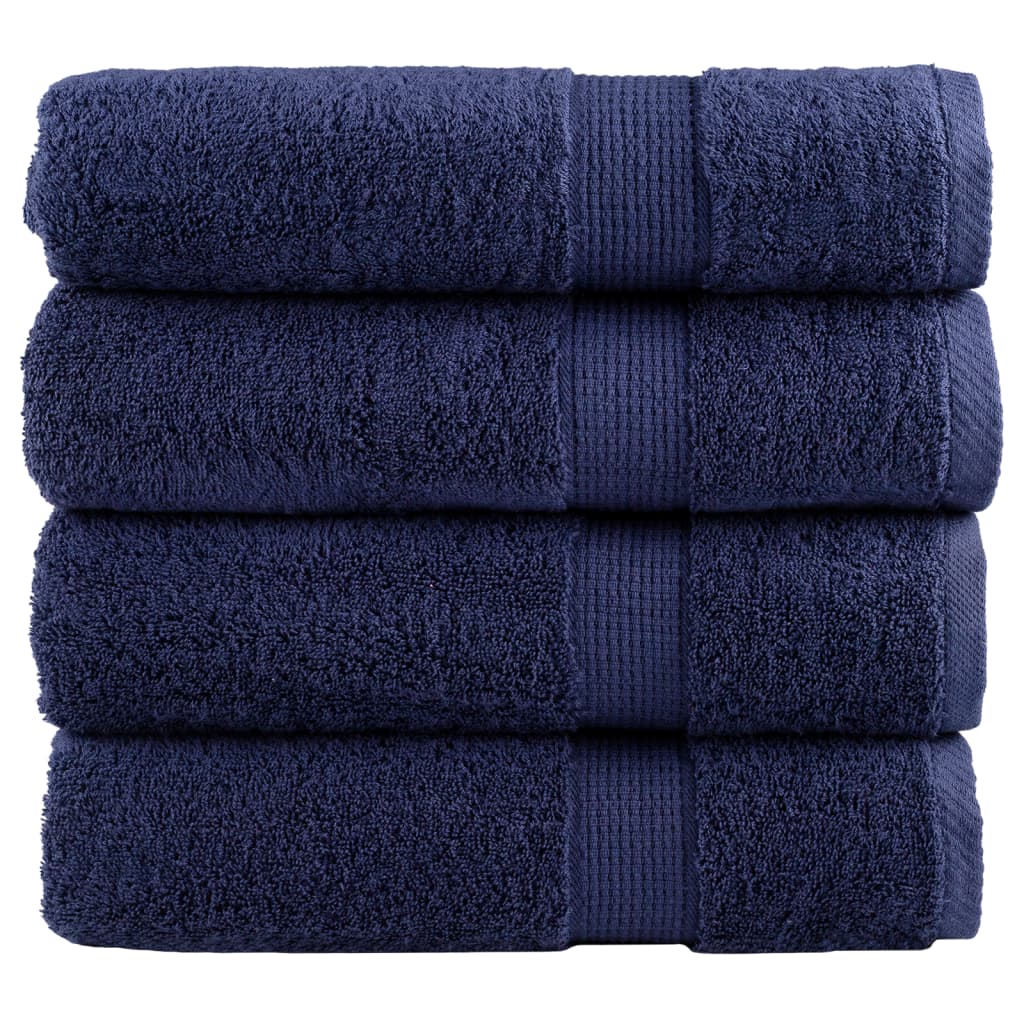 Serviettes haut de gamme SOLUND 4 p. Marine 50x100 cm 600 g/m²
