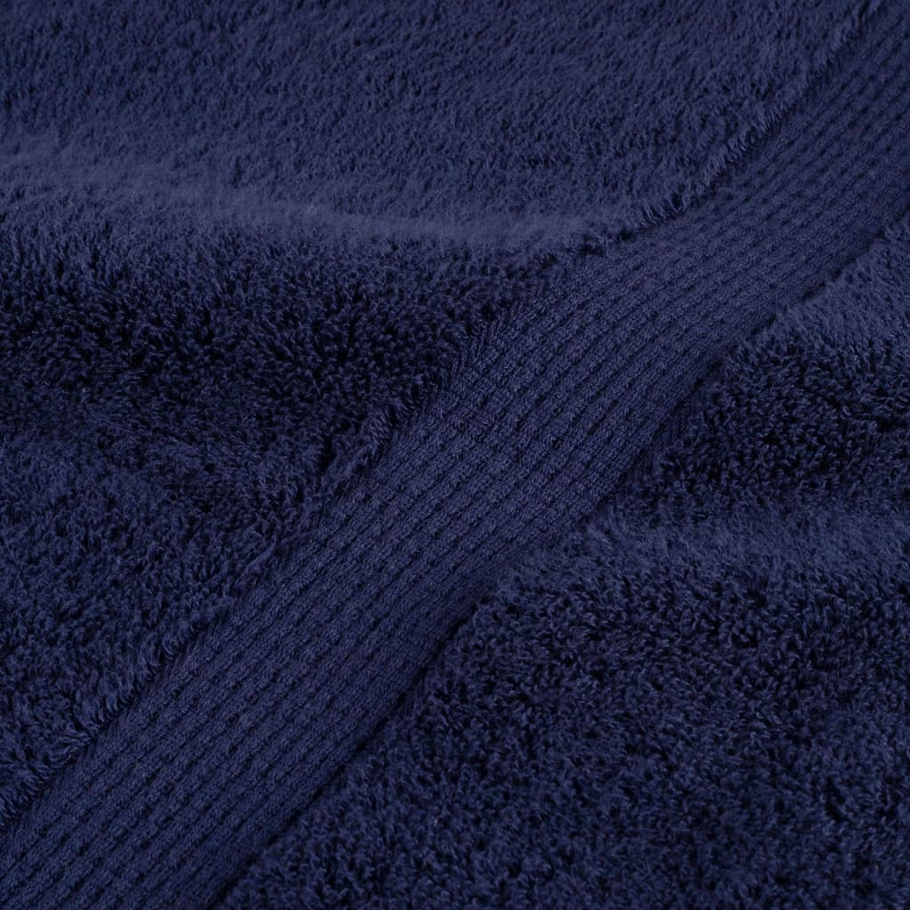 Serviettes de toilette premium SOLUND 10 pcs Bleu marine 50x100 cm 600 g/m²