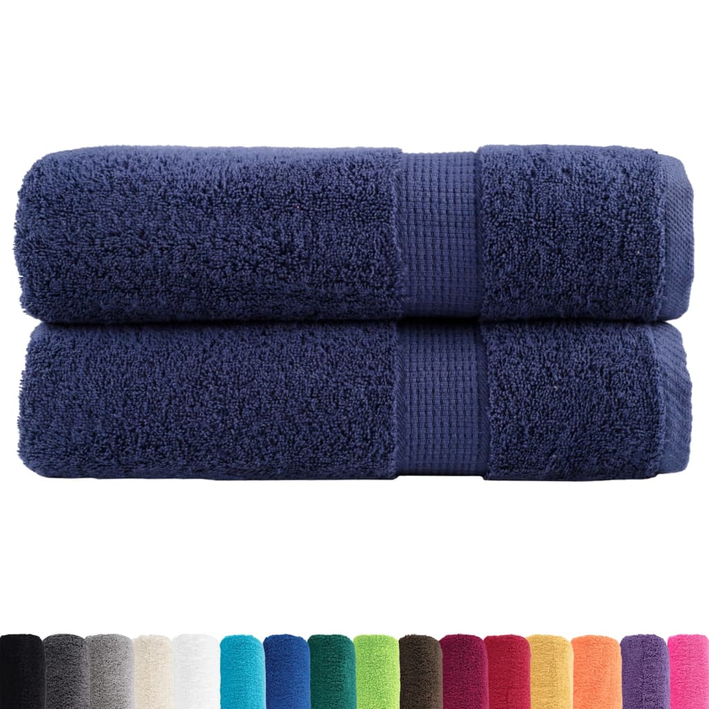 Premium Shower Towels SOLUND 2 pcs. Navy Blue 70x140 cm 600 gsm