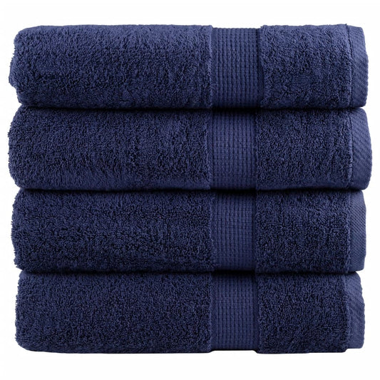 Premium Duschtücher SOLUND 4 Stk. Marineblau 70x140 cm 600 g/m²