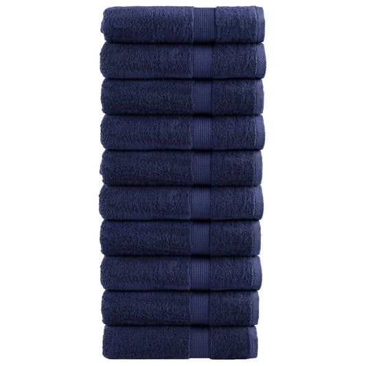 Premium Shower Towels SOLUND 10 Pcs. Navy Blue 70x140 cm 600 g/m²