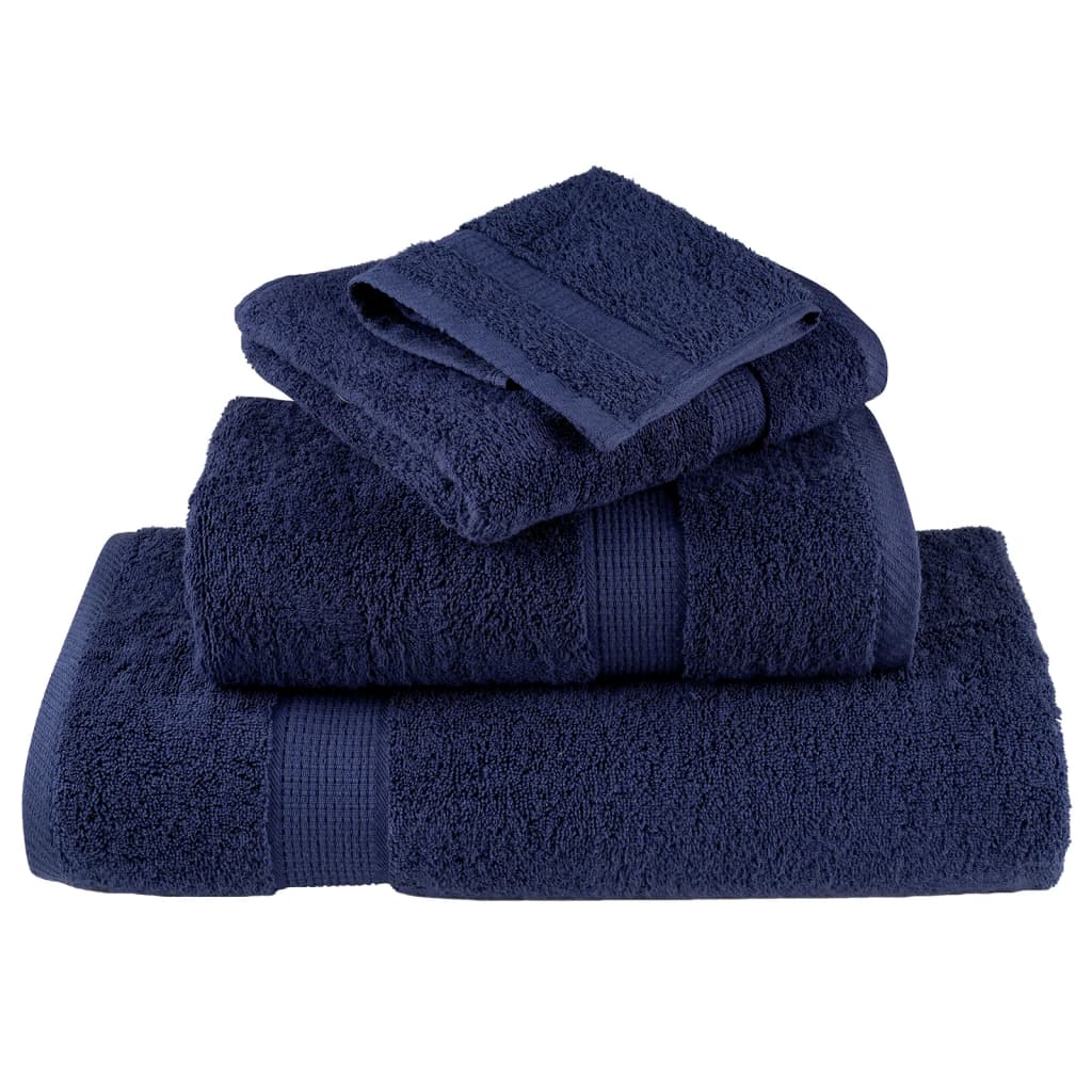 Premium Badetücher SOLUND 4 Stk. Marineblau 100x150 cm 600 g/m²