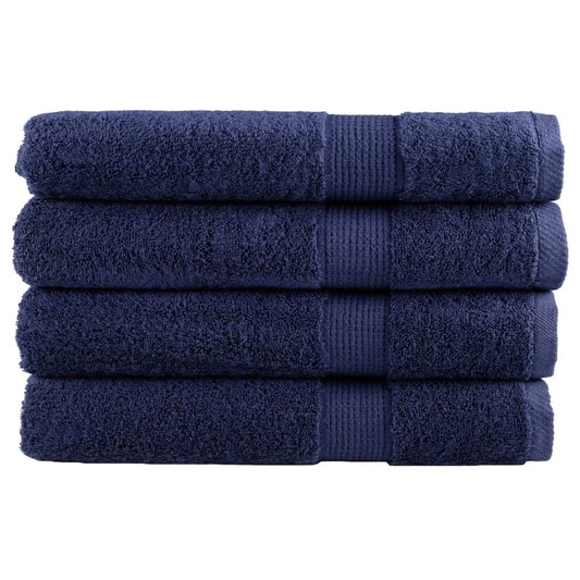 Premium Saunatücher SOLUND 4 Stk. Marineblau 80x200 cm 600 g/m²