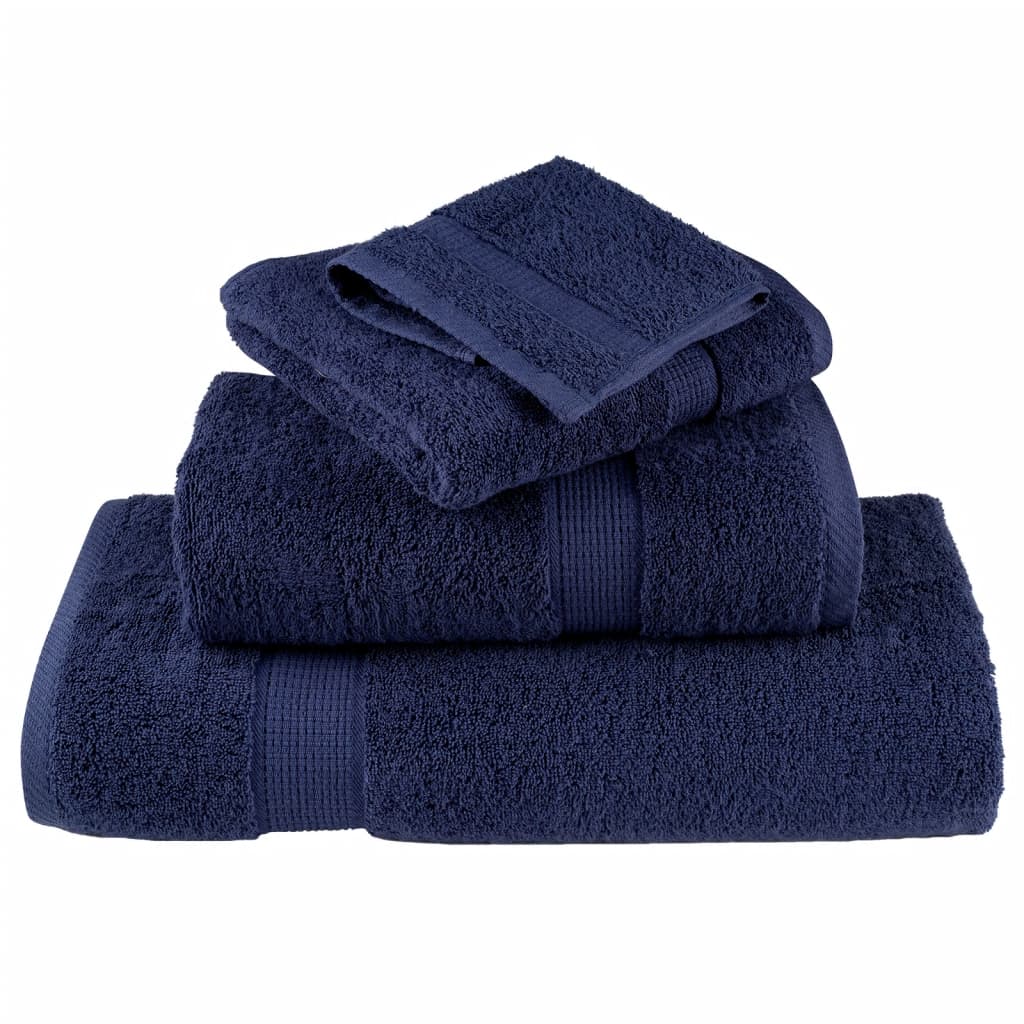 Premium Saunatücher SOLUND 10 Stk. Marineblau 80x200 cm 600 g/m²