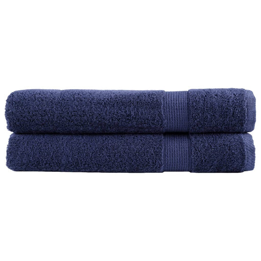 Premium Handtücher SOLUND 2 Stk. Marineblau 100x200 cm 600 g/m²
