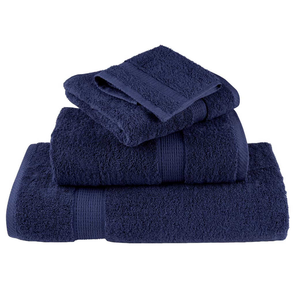 Premium Handtücher SOLUND 2 Stk. Marineblau 100x200 cm 600 g/m²