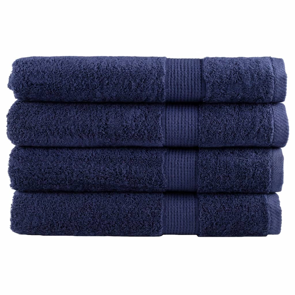Premium Towels SOLUND 4 pc. Navy Blue 100x200 cm 600 gsm