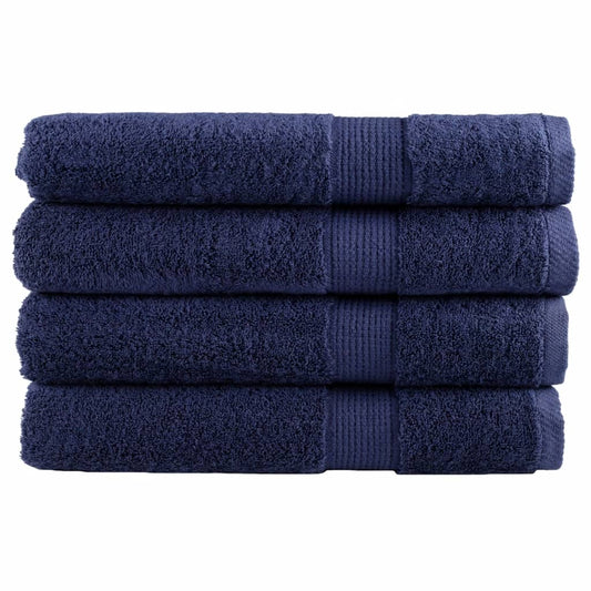 Premium Handtücher SOLUND 4 Stk. Marineblau 100x200 cm 600 g/m²