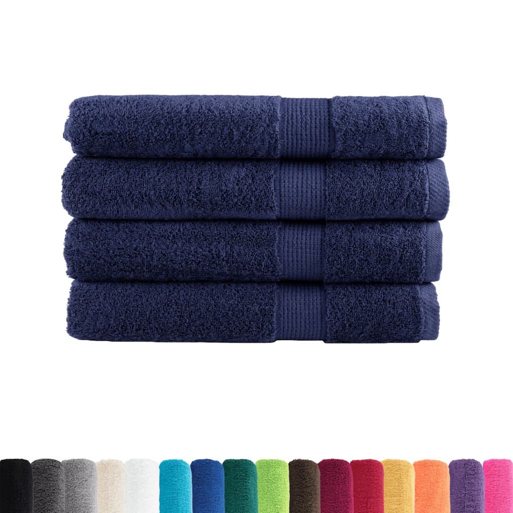 Premium Towels SOLUND 4 pc. Navy Blue 100x200 cm 600 gsm