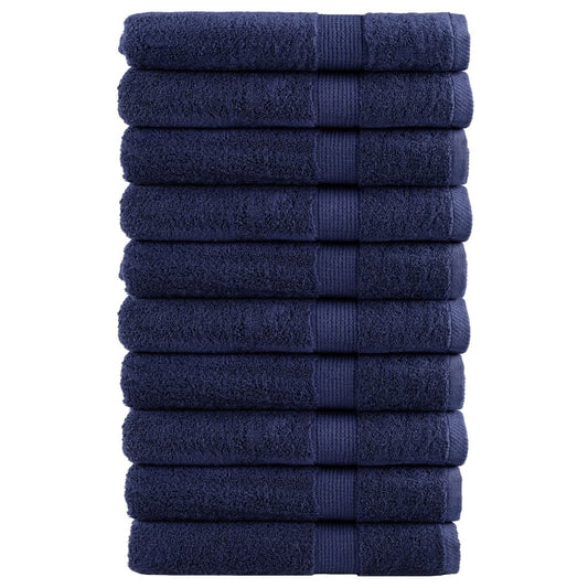 Premium Handtücher SOLUND 10 Stk. Marineblau 100x200 cm 600 g/m²