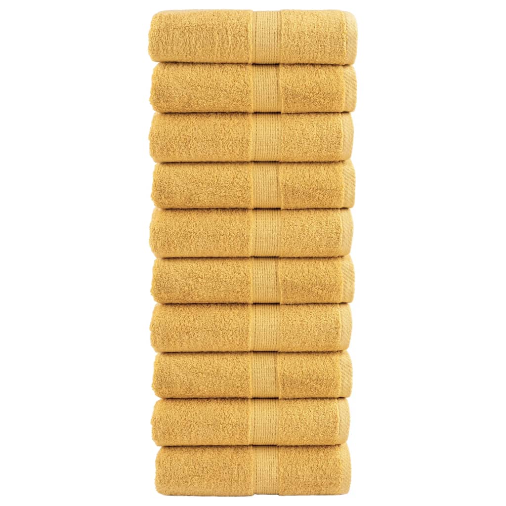 Premium washcloths SOLUND 10 pcs Gold 30x30 cm 600 g/m²