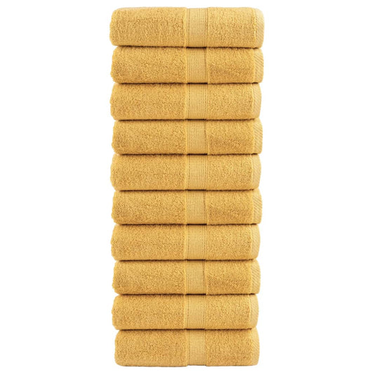 Premium-Waschtücher SOLUND 10 Stk. Gold 30x30 cm 600 g/m²