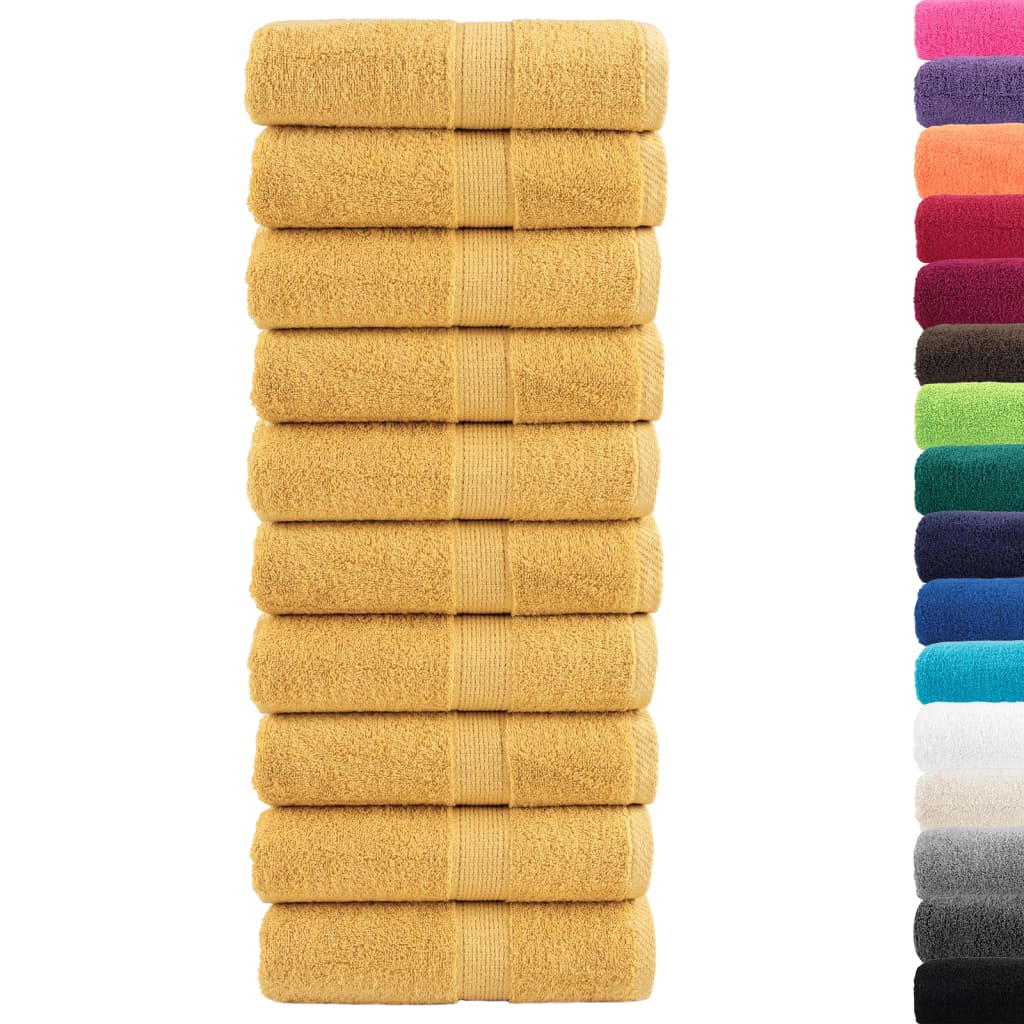 Premium washcloths SOLUND 10 pcs Gold 30x30 cm 600 g/m²