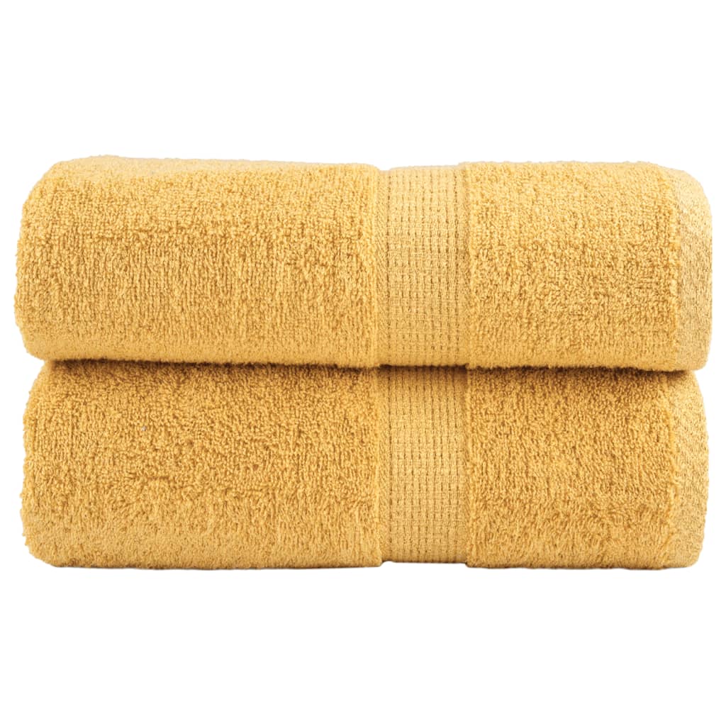Serviettes d'invités Premium SOLUND 2 pcs Or 30x50 cm 600 g/m²