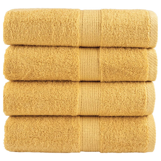 Premium Gästetücher SOLUND 4 Stk. Gold 30x50 cm 600 g/m²