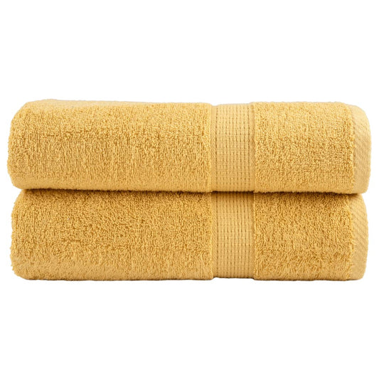 Premium Handtücher SOLUND 2 Stk. Gold 50x100 cm 600 g/m²