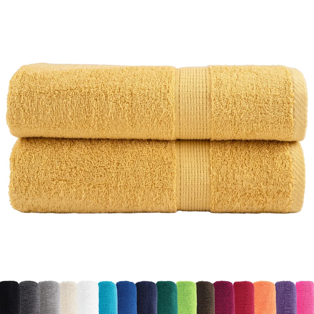 Premium Handtücher SOLUND 2 Stk. Gold 50x100 cm 600 g/m²