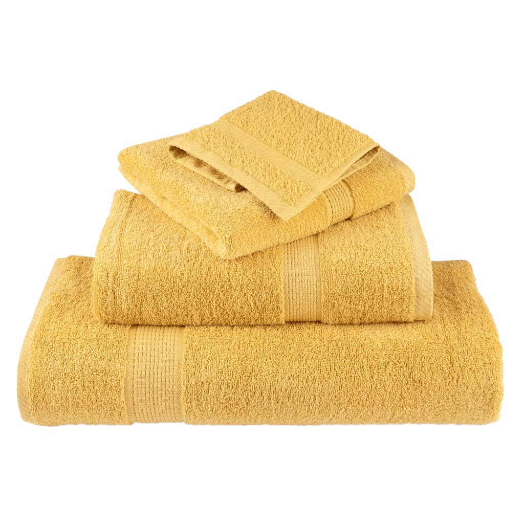 Premium Handtücher SOLUND 4 Stk. Gold 50x100 cm 600 g/m²