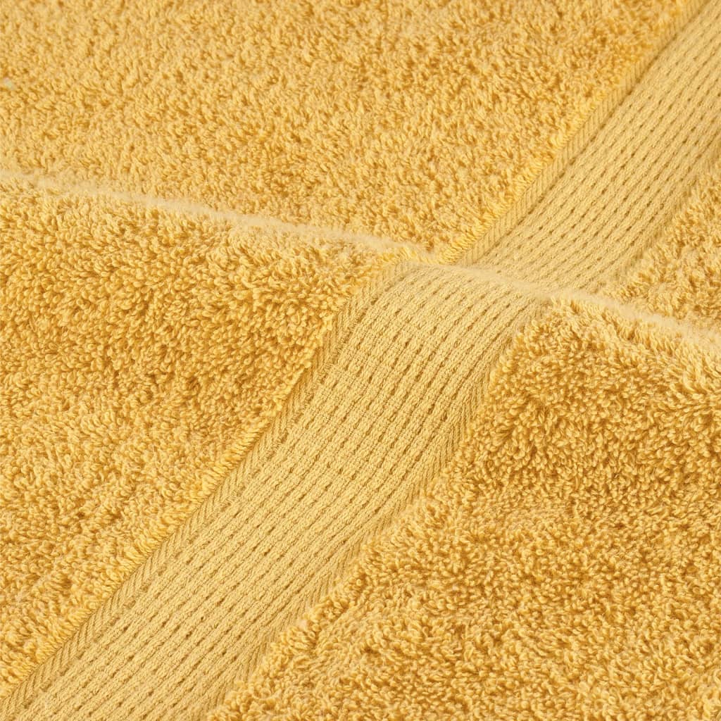 Serviettes de douche premium SOLUND 2 pièces Or 70x140 cm 600 g/m²