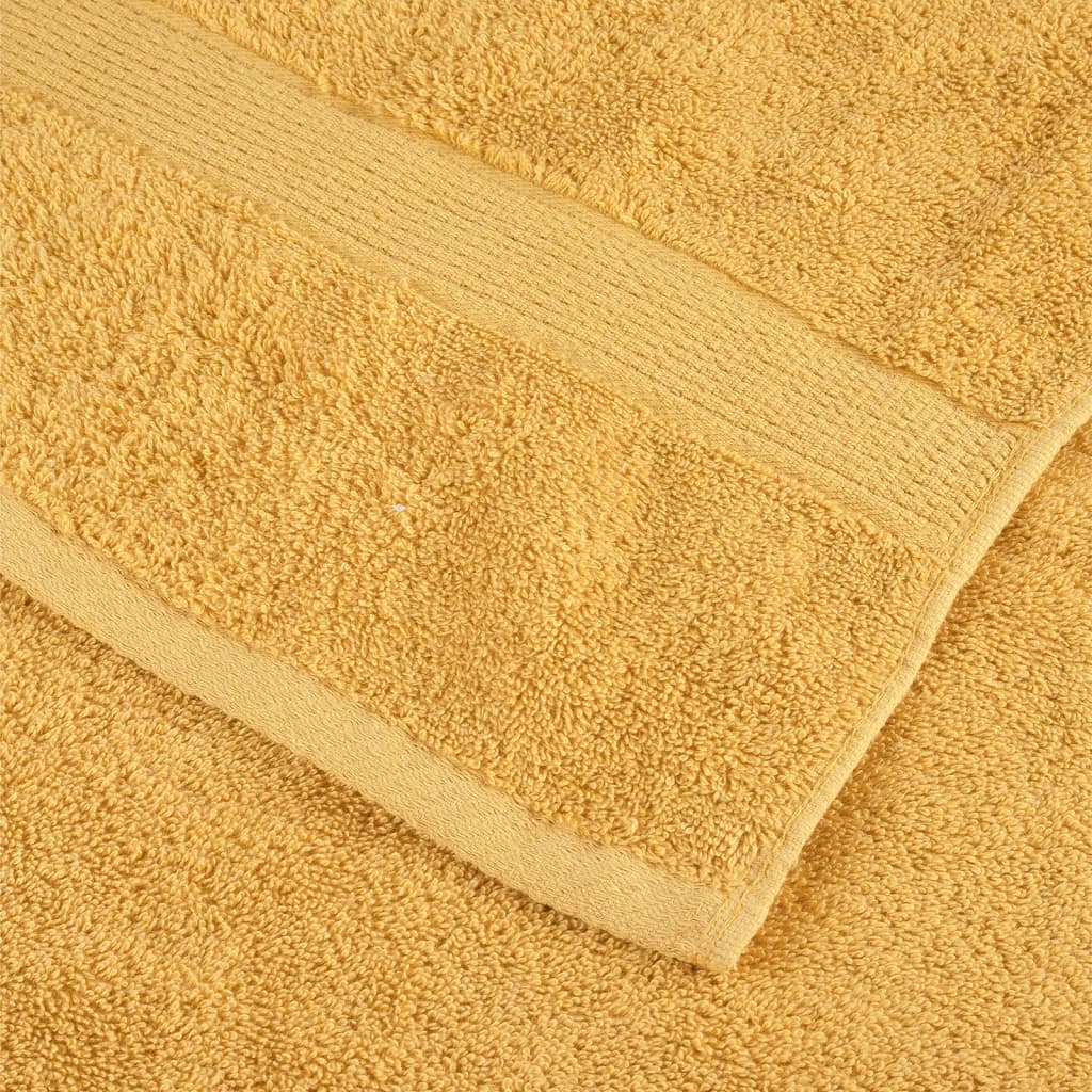 Premium Duschtücher SOLUND 4 Stk. Gold 70x140 cm 600 g/m²