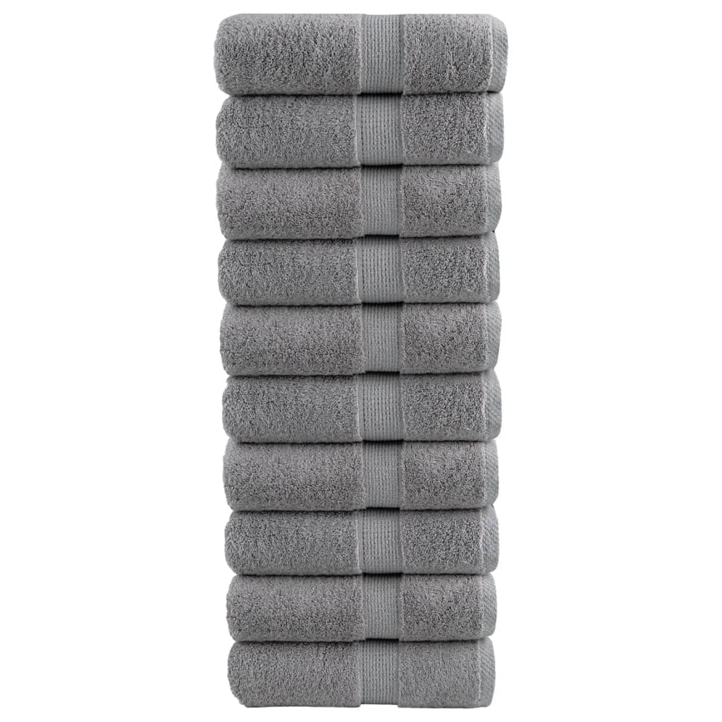Premium Washcloths SOLUND 10 pcs. Grey 30x30 cm 600 g/m²